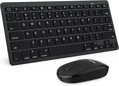 OMOTON Bluetooth Keyboard and Mouse for iPad, Slim & Silent, Black in Saudi Arabia
