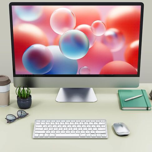 Bluetooth Keyboard and Mouse Compatible with Mac, OMOTON Ultra-Slim Wireless Keyboard and Mouse Combo Compatiblei with MacOS, MacBook Pro/Air, iMac, Mac mini, Laptop and PC (Silver) in Saudi Arabia