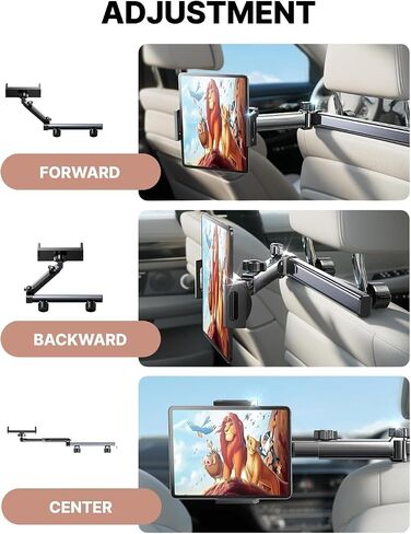 Owleys Tablet Holder for Car Headrest - Car Accessories for Kids - iPad Holder for Car Backseat - Adjustable Tablet Stand - Kids Road Trip Essentials - for iPad Air Pro Mini Galaxy 1pc in Kuwait