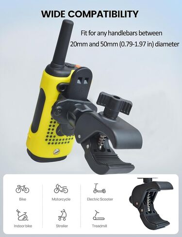 HYS Heavy-Duty Walkie Talkie Mount - Handheld Ham Radio Clamp Holder in Kuwait