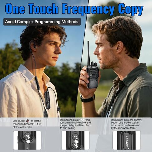 Super Mini Walkie Talkies Pro with Earpiece,8 Way Multi Unit Charger Rechargeable Business Small Two Way Radios Communication Device Set for Baseball,Pitch,Restaurant,Hotel,Team Events,8 Pack in Kuwait