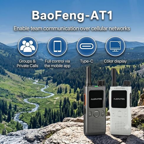QR Code Group Management PoC Walkie Talkie, USA Version 4G LTE Global Mobile Two-Way Radio with APP, No Distance Limit Push to Talk Radio for Hiking Cruise Ski Trip Family Outdoor in Kuwait