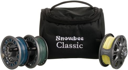 Snowbee Classic 2 Cassette Fly Reel #5/6 with Loaded Fly Lines – Pre‑Spooled Fly Reel Kit with Floating, Intermediate & Fast‑Sink Lines, Backing & Carry Bag for Freshwater Fly Fishing in Saudi Arabia