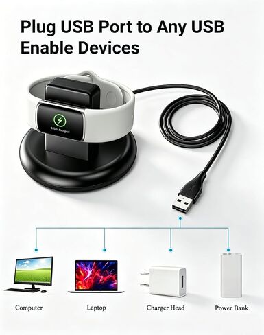 Charging Dock for Fitbit Charge 6/Charge 5/Luxe Watch Charger in Kuwait