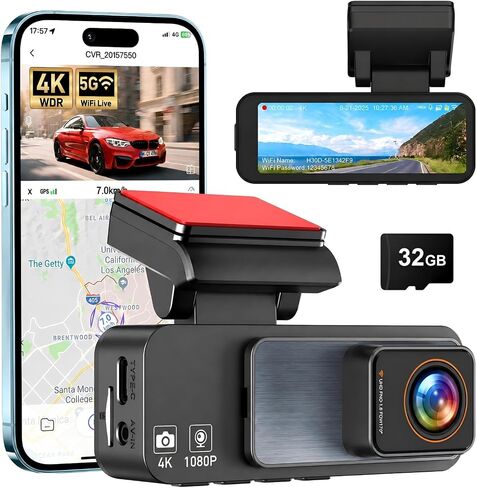 Dash Cam Front and Rear, 1080P Dash Camera for Cars with 32G Card in Kuwait