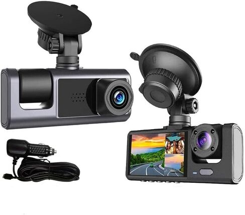 2K Dash Camera for Car Security Camera Dashcam Front and Rear Inside with WDR, Night Vision, G-Sensor Auto Lock, Loop Recording in Kuwait