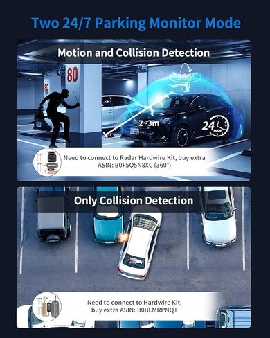 HUPEJOS 360° View 5 Channel Dash Cam Front and Rear, 4K Dash Camera for Car in Kuwait