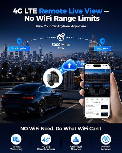 Topexplore 4G LTE Dash Cam Front and Inside,2K+1080P Car Secutrity Camera in Saudi Arabia