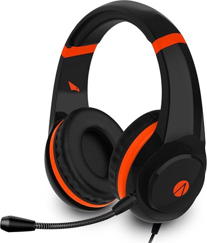 Stealth Raptor Multi-Format Gaming Headset for PlayStation PS4/Xbox One/PC/Nintendo Switch/Mobile/Tablet - Black/Orange in Saudi Arabia