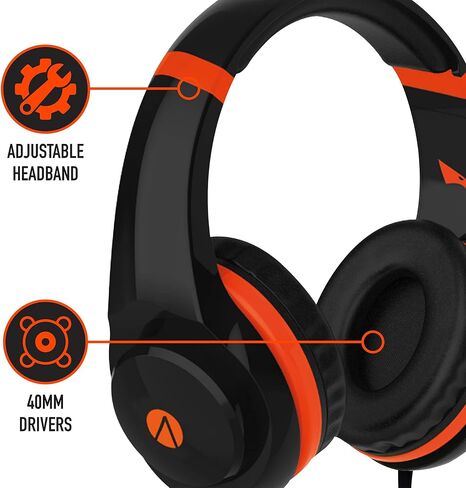 Stealth Raptor Multi-Format Gaming Headset for PlayStation PS4/Xbox One/PC/Nintendo Switch/Mobile/Tablet - Black/Orange in Saudi Arabia