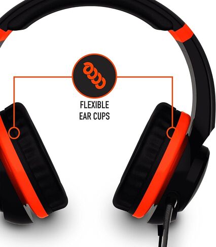 Stealth Raptor Multi-Format Gaming Headset for PlayStation PS4/Xbox One/PC/Nintendo Switch/Mobile/Tablet - Black/Orange in Saudi Arabia