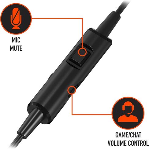 Stealth Raptor Multi-Format Gaming Headset for PlayStation PS4/Xbox One/PC/Nintendo Switch/Mobile/Tablet - Black/Orange in Saudi Arabia