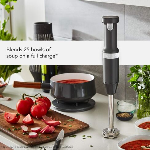 KitchenAid Cordless Variable Speed Hand Blender with Chopper and Whisk Attachment - KHBBV83 in Saudi Arabia