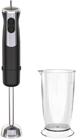 Immersion Blender, Corded Electric Stick Mixer, 1000W Motor, 12 Adjustable Speeds, Comes with a Measuring Cup, Suitable for Baby Food, Purees, and Soups in Saudi Arabia