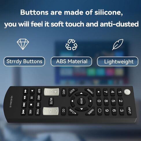 New Replacement Insignia TV Remote Control NS-RC4NA-18 for All Insignia TVs, No Programming Required in Saudi Arabia