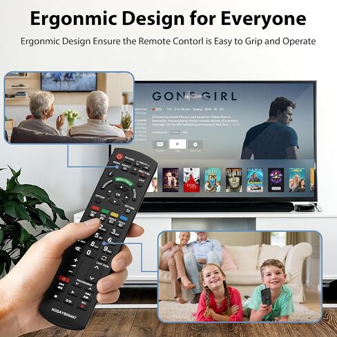 for Panasonic TV Remote Replacement, Remote Control Compatible with All Panasonic Plasma Viera HDTV 3D LCD LED TV/DVD Player/AV Receiver in Saudi Arabia