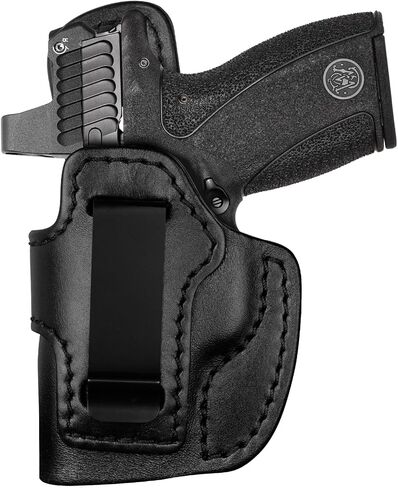 Premium IWB Leather Holster for S&W Bodyguard 2.0 TS/NTS, 2.75" & 3.1" Barrel, Optics Ready Concealed Carry Holster, Steel Clip for 1.75" Belt, Black, Right or Left Hand Options in Saudi Arabia