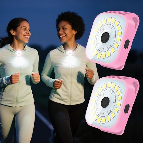 redaica 2 Pack Running Lights for Runners, Rechargeable, Clip On, 4 Modes in Kuwait