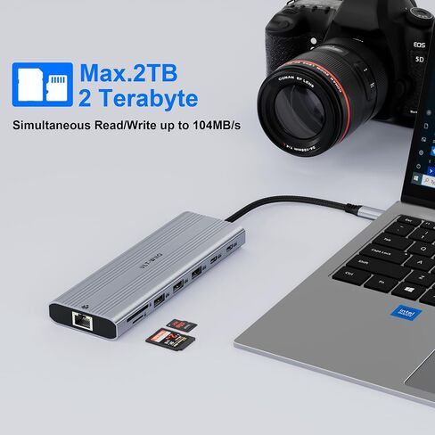 14-in-1 USB-C Docking Station, 140W PD 3.1, Triple Display, 2.5G Ethernet in Kuwait