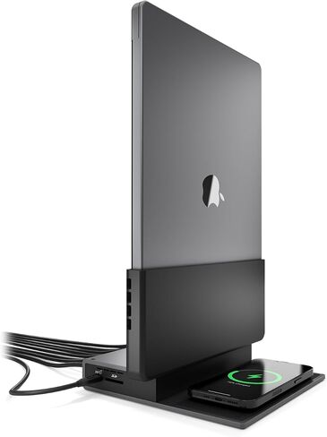 Brydge ProDock Duo TB4 MacBook Docking Station, Dual Monitor 4K 60Hz | Vertical Thunderbolt 4 Dock for MacBook Pro 14/16 & Air 13/15 (M1-M5) | 12 Ports, 96W, MagSafe | Pro 16-inch Sleeve in Kuwait