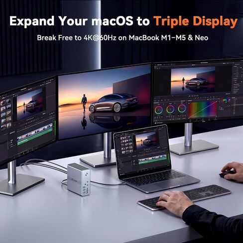 TobenONE DisplayLink Docking Station 4 Monitors, 4K USB C/HDMI for Video in Kuwait