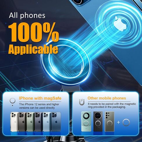 Ogunuoki Vacuum Magnetic Car Phone Holder Compatible with iPhone & Android in Kuwait