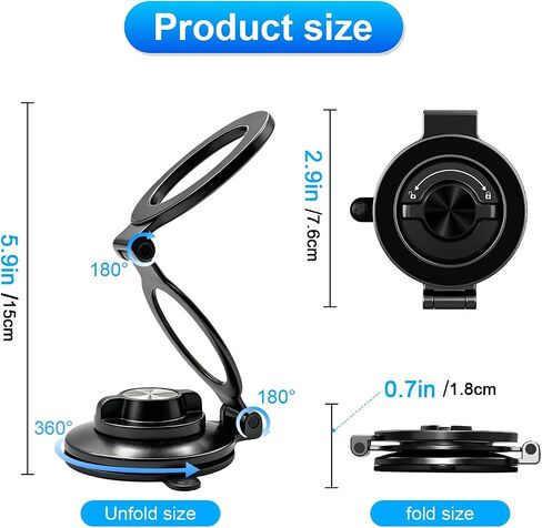 Ogunuoki Vacuum Magnetic Car Phone Holder Compatible with iPhone & Android in Kuwait