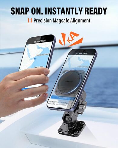 APPS2Car Alloy Magnetic Phone Mount for Boat/Truck/Car/Wall, Drill Base in Kuwait