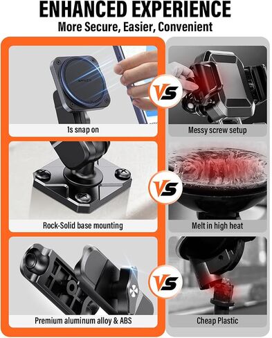 APPS2Car Alloy Magnetic Phone Mount for Boat/Truck/Car/Wall, Drill Base in Kuwait