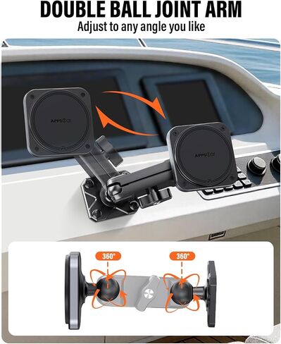 APPS2Car Alloy Magnetic Phone Mount for Boat/Truck/Car/Wall, Drill Base in Kuwait