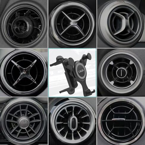ICAILIN Car Phone Holder Mount for Round Air Vent, Universal Circular Vent Cell Phone Mount Compatible with Mercedes Benz A/B/C/E/S/GLC Class, Jeep Wrangler, Mini Cooper, Fits iPhone & Samsung in Kuwait