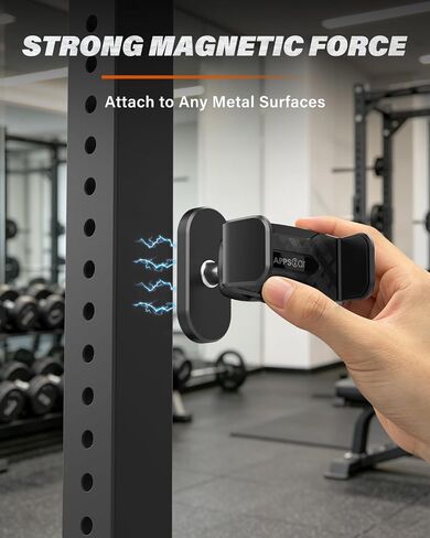 APPS2Car Magnetic Phone Holder for Gym, Gym Essential for Workout Recording in Kuwait