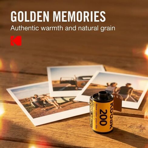 Kodak Gold 200 35mm Film Bundle, 3 Rolls, 36 Exposures Each, for 35mm Film Camera Includes Tudak Premium Microfiber Cloth in Kuwait