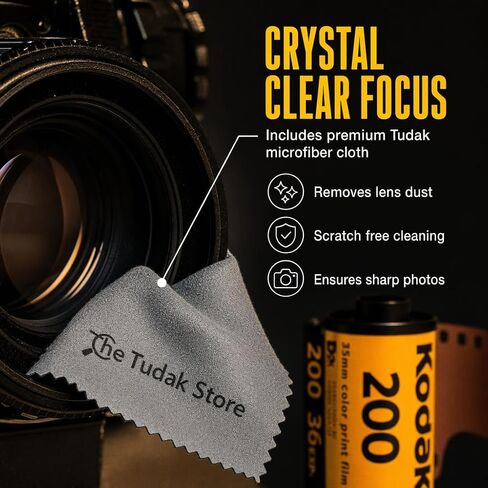 Kodak Gold 200 35mm Film Bundle, 3 Rolls, 36 Exposures Each, for 35mm Film Camera Includes Tudak Premium Microfiber Cloth in Kuwait