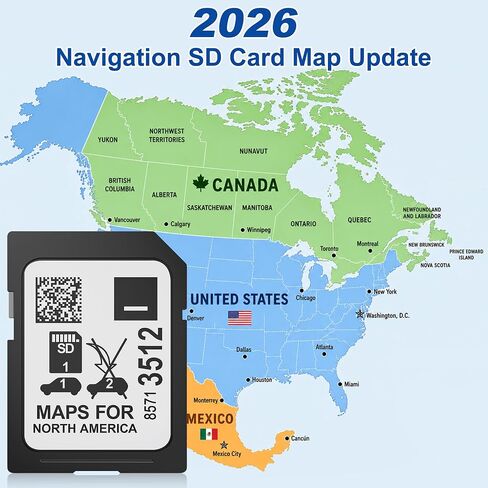 2026 Navigation SD Card for USA/Canada/Mexico, Latest GM Navigation Map Compatible with Buick Cadillac Chevrolet GMC 2019-2024, GPS SD Card Part 8571 3512 ﻿ in Kuwait