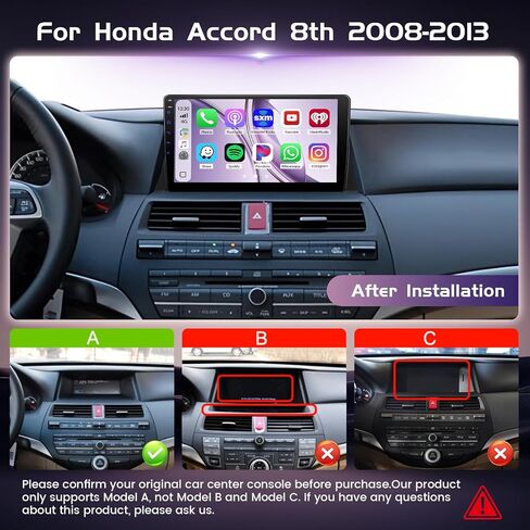 Inefala Car Radio for Honda Accord 8th 2008-2013 with Carplay Android Auto in Kuwait