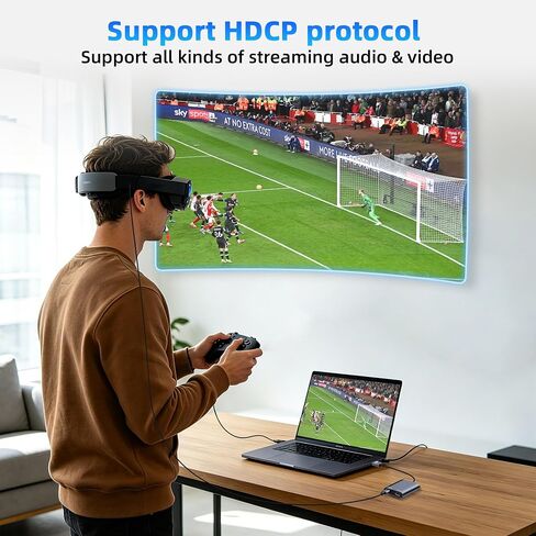 HDMI to USB C Adapter for AR Glasses, 4K@60Hz HDMI Male to USB-C Female AR Glasses Hub for XREAL One/Air 2 Pro, VITURE Pro, RayNeo Air 2s, Rokid, Switch 2/1, Steam Deck, PS5/4, Xbox, Portable Monitor in Kuwait