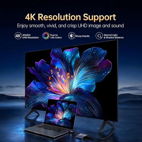 DisplayPort to Dual HDMI Adapter 4K60Hz Display DP 1.4 to 2 HDMI Monitor in Kuwait