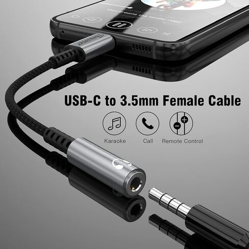 Thousover USB Type C to 3.5mm Female Headphone Jack Adapte in Kuwait