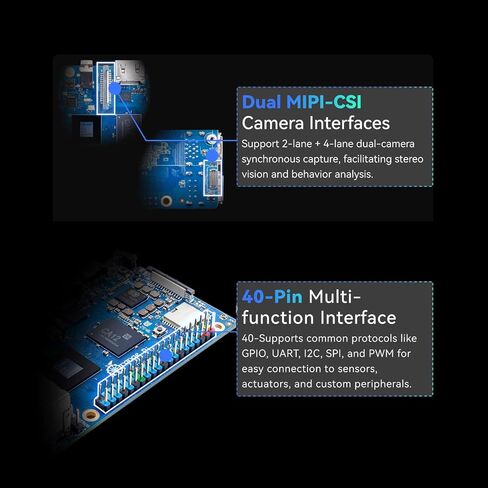Orange Pi 4 Pro 4GB/6GB/8GB/12GB LPDDR5 Allwinner A733 3 Tops NPU 8-Core Single Board Computer with eMMC Socket, WiFi 6/Bluetooth 5.4, Development Board Run Ubuntu/Debian/Android (4GB) in Kuwait