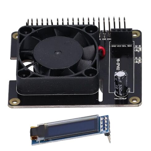 Temperature Control Module for, Power Expansion Board with Cooling Fan, LED Display Cooling Hat Board for Single Board Computers in Kuwait