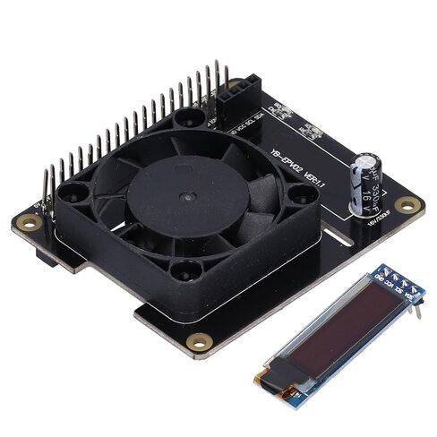 Temperature Control Module for, Power Expansion Board with Cooling Fan, LED Display Cooling Hat Board for Single Board Computers in Kuwait