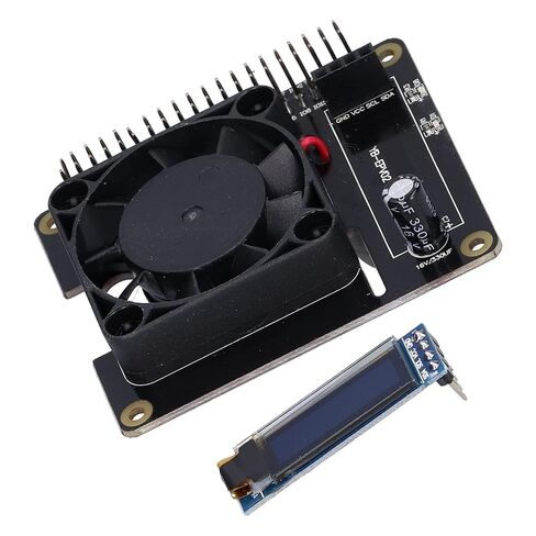 Temperature Control Module for, Power Expansion Board with Cooling Fan, LED Display Cooling Hat Board for Single Board Computers in Kuwait