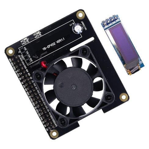 Temperature Control Module for, Power Expansion Board with Cooling Fan, LED Display Cooling Hat Board for Single Board Computers in Kuwait