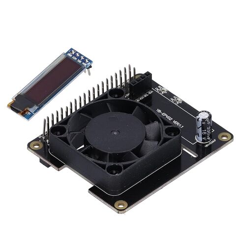 Temperature Control Module for, Power Expansion Board with Cooling Fan, LED Display Cooling Hat Board for Single Board Computers in Kuwait