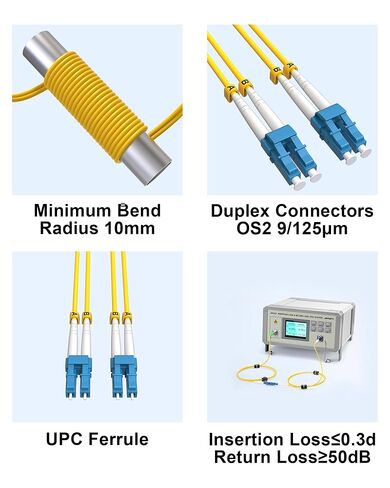 12 Pack 1M/3ft LC to LC Single Mode Fiber Patch Cable OS2 in Kuwait
