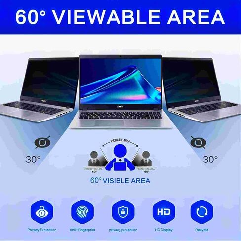 13.3 Inch 16:9 Computer Privacy Screen Filter for Monitor - Privacy Shield and Anti-Glare Protector in Kuwait
