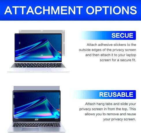 13.3 Inch 16:9 Computer Privacy Screen Filter for Monitor - Privacy Shield and Anti-Glare Protector in Kuwait