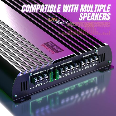 4 Channel Car Audio Amplifier Class A/B 3200W Bridgeable Car Stereo Amp in Kuwait