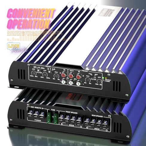 4 Channel Car Audio Amplifier Class A/B 3200W Bridgeable Car Stereo Amp in Kuwait